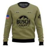 Hooktab Busch Light Camo - Custom Name Ugly Christmas Sweater