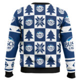 Hooktab Busch Light Christmas Checkered Ugly Christmas Sweater