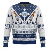 Hooktab Busch Light Lager Beer Ugly Christmas Sweater