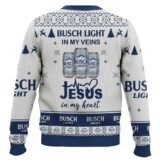 Hooktab Busch Light Lager Beer Ugly Christmas Sweater