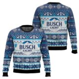 Hooktab Busch Light Lager Ugly Christmas Sweater