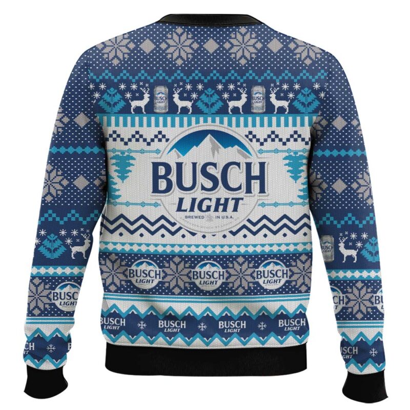 Hooktab Busch Light Lager Ugly Christmas Sweater Hooktab Busch Light Lager Ugly Christmas Sweater