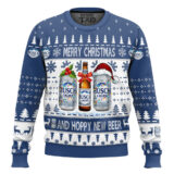 Hooktab Busch Light Merry Christmas And Hoppy New Beer Ugly Christmas Sweater