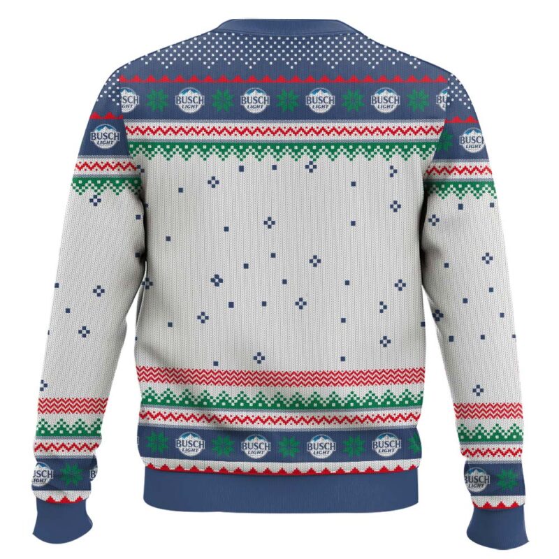 Hooktab Busch Light Merry Christmas Ugly Christmas Sweater Hooktab Busch Light Merry Christmas Ugly Christmas Sweater