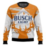 Hooktab Busch Light Reindeer - Custom Name Ugly Christmas Sweater