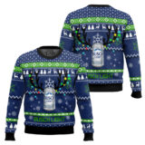 Hooktab Busch Light Reindeer Ugly Christmas Sweater