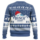 Hooktab Busch Light Santa Hat Ugly Christmas Sweater