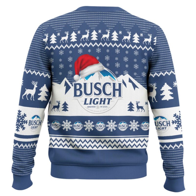 Hooktab Busch Light Santa Hat Ugly Christmas Sweater Hooktab Busch Light Santa Hat Ugly Christmas Sweater