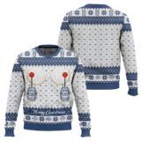 Hooktab Busch Light Titties Funny Ugly Christmas Sweater