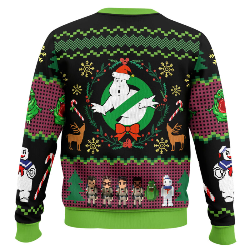 Hooktab Bustin Slimer Christmas Ghostbusters Ugly Christmas Sweater Hooktab Bustin Slimer Christmas Ghostbusters Ugly Christmas Sweater