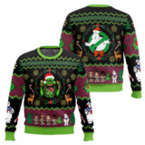 Hooktab Bustin Slimer Christmas Ghostbusters Ugly Christmas Sweater