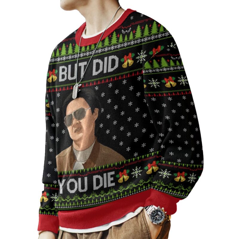 Hooktab But Did You Die Mr Chow The Hangover Ugly Christmas Sweater Hooktab But Did You Die Mr Chow The Hangover Ugly Christmas Sweater
