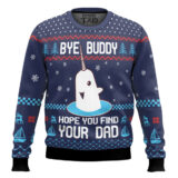 Hooktab Bye Buddy Hope You Find Your Dad Elf Ugly Christmas Sweater