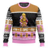 Hooktab C-3PO Star Wars Ugly Christmas Sweater