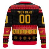 Hooktab Calgary Flames - Custom Name And Number Ugly Sweater