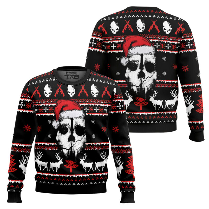 Hooktab Call Of Duty Ghosts Ugly Christmas Sweater Hooktab Call Of Duty Ghosts Ugly Christmas Sweater