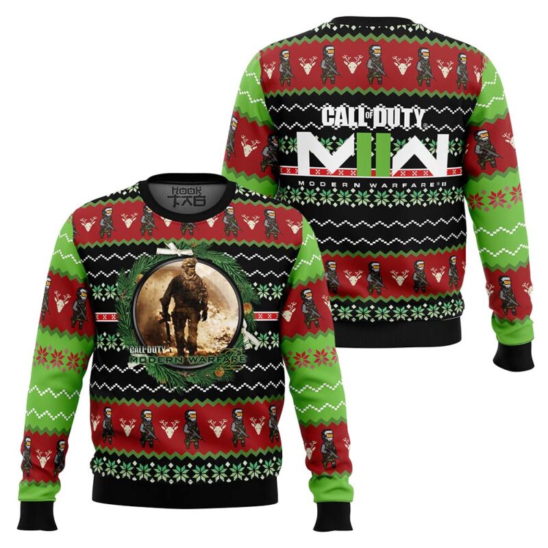 Hooktab Call Of Duty Modern Warfare Ugly Christmas Sweater Hooktab Call Of Duty Modern Warfare Ugly Christmas Sweater