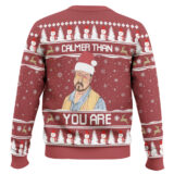 Hooktab Calmer Than You Are The Big Lebowsk Ugly Christmas Sweater
