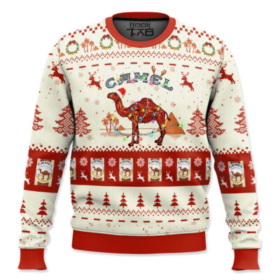 Hooktab Camel Cigarettes Ugly Christmas Sweater