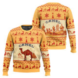 Hooktab Camel Cigarettes Ugly Christmas Sweater