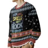 Hooktab Can You Smell What The Rock Is Cooking WWE Ugly Christmas Sweater