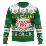 Hooktab Canada Dry Ginger Ale Ugly Christmas Sweater