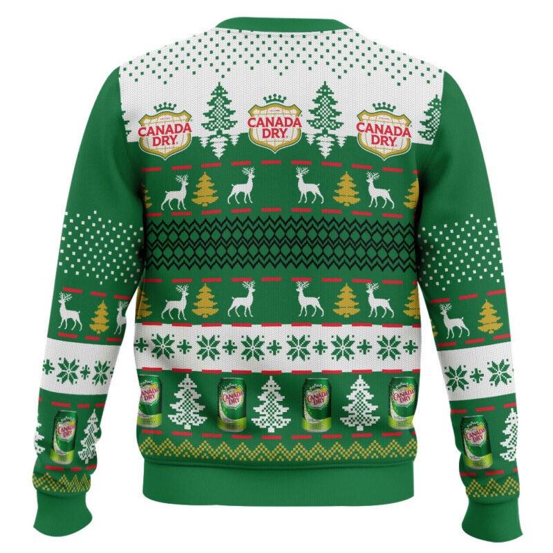 Hooktab Canada Dry Ginger Ale Ugly Christmas Sweater Hooktab Canada Dry Ginger Ale Ugly Christmas Sweater