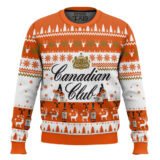 Hooktab Canadian Club Whiskey Ugly Christmas Sweater