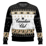 Hooktab Canadian Club Whisky Ugly Christmas Sweater