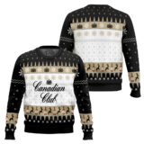 Hooktab Canadian Club Whisky Ugly Christmas Sweater
