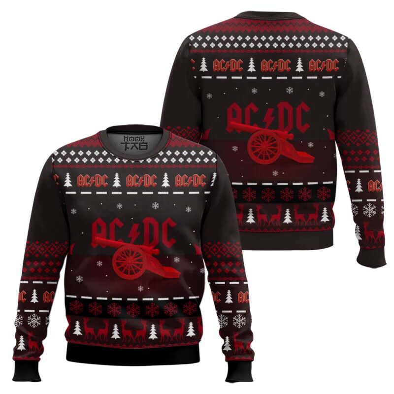 Hooktab Canon AC/DC Ugly Christmas Sweater Hooktab Canon AC/DC Ugly Christmas Sweater
