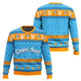 Hooktab Capri Sun Ugly Christmas Sweater