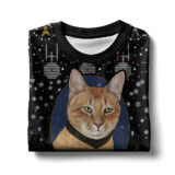 Hooktab Captain Cat Make It Meow Star Trek Ugly Christmas Sweater