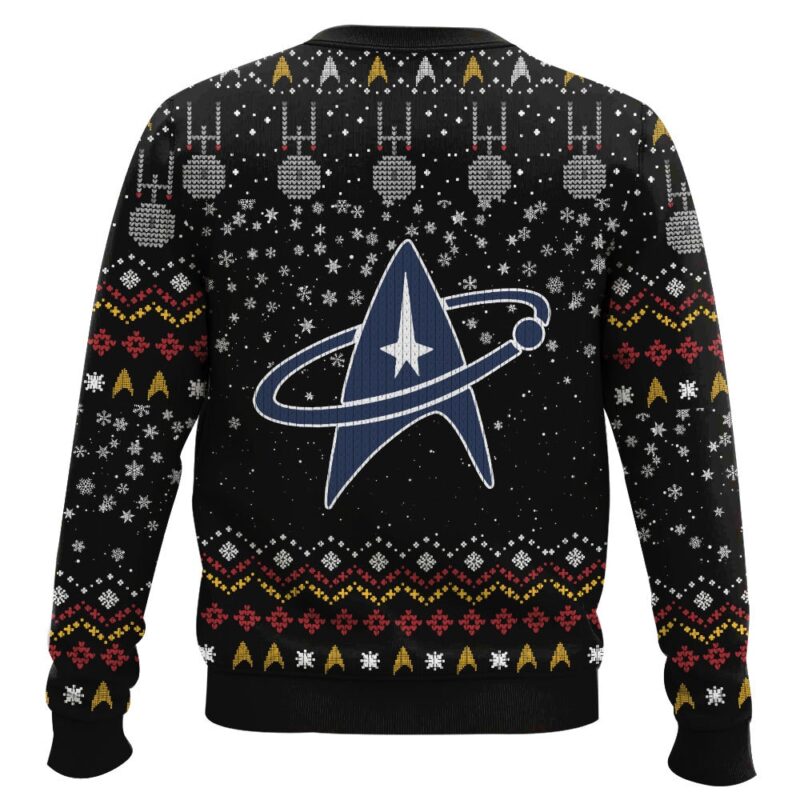 Hooktab Captain Cat Make It Meow Star Trek Ugly Christmas Sweater Hooktab Captain Cat Make It Meow Star Trek Ugly Christmas Sweater