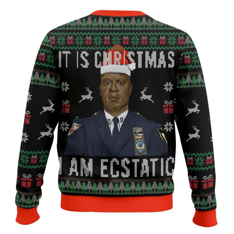 Hooktab Captain Holt It Is Christmas Brooklyn Nine-nine Ugly Christmas Sweater Hooktab Captain Holt It Is Christmas Brooklyn Nine-nine Ugly Christmas Sweater