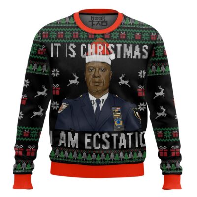 Hooktab Captain Holt It Is Christmas Brooklyn Nine-nine Ugly Christmas Sweater