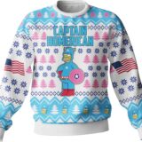 Hooktab Captain Homer The Simpsons Ugly Christmas Sweater