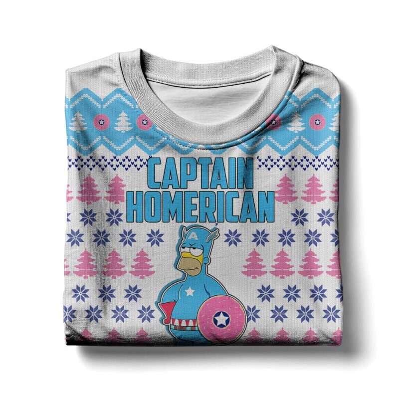 Hooktab Captain Homer The Simpsons Ugly Christmas Sweater Hooktab Captain Homer The Simpsons Ugly Christmas Sweater