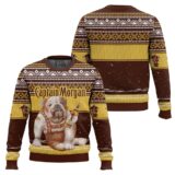 Hooktab Captain Morgan Bulldog Ugly Christmas Sweater