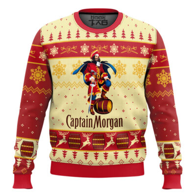 Hooktab Captain Morgan Flavoured Rums Ugly Christmas Sweater