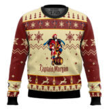 Hooktab Captain Morgan Rum - Custom Name Ugly Christmas Sweater