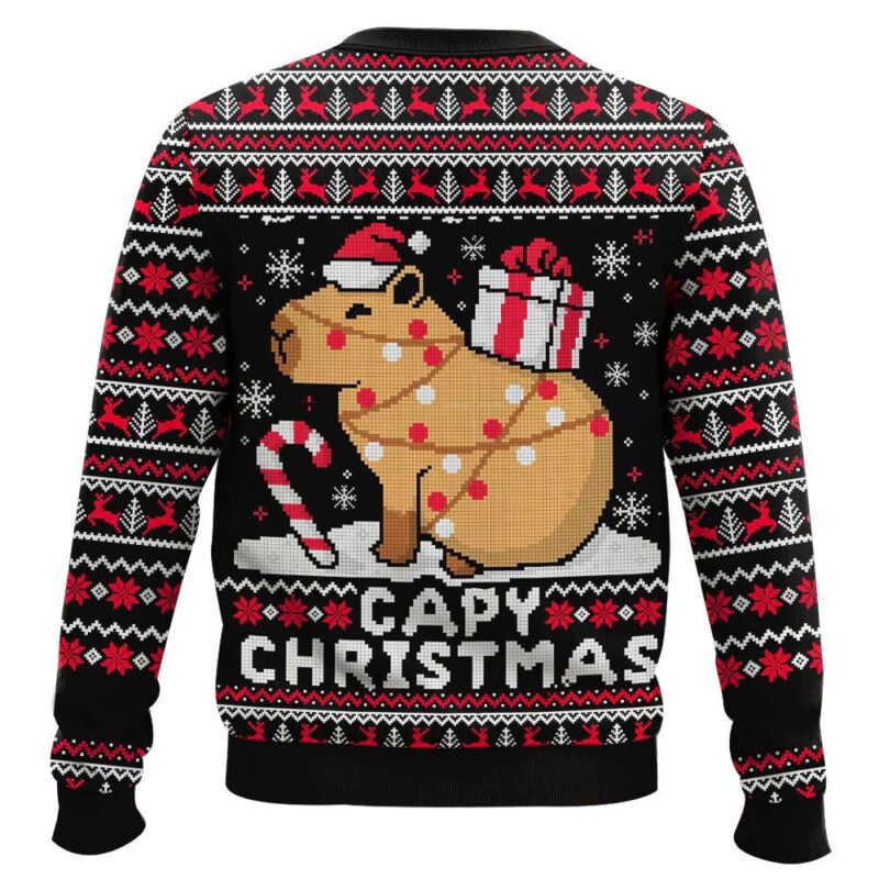 Hooktab Capy Christmas Capybara Ugly Christmas Sweater Hooktab Capy Christmas Capybara Ugly Christmas Sweater