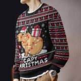 Hooktab Capy Christmas Capybara Ugly Christmas Sweater