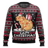 Hooktab Capy Christmas Capybara Ugly Christmas Sweater