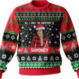 Hooktab Cardi B All I Want Is Shmoney Ugly Christmas Sweater