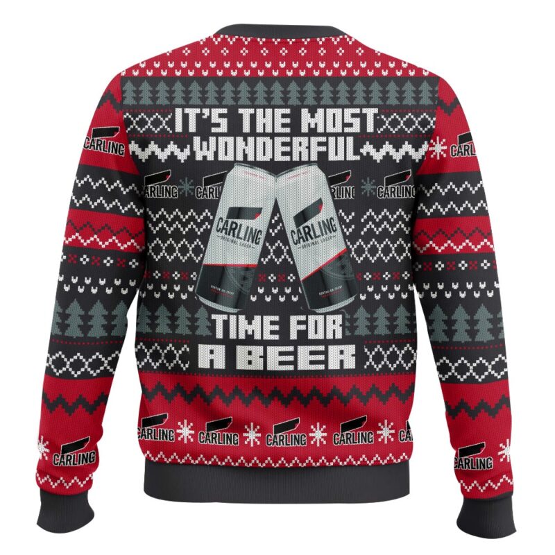 Hooktab Carling UK Beer Ugly Christmas Sweater Hooktab Carling UK Beer Ugly Christmas Sweater