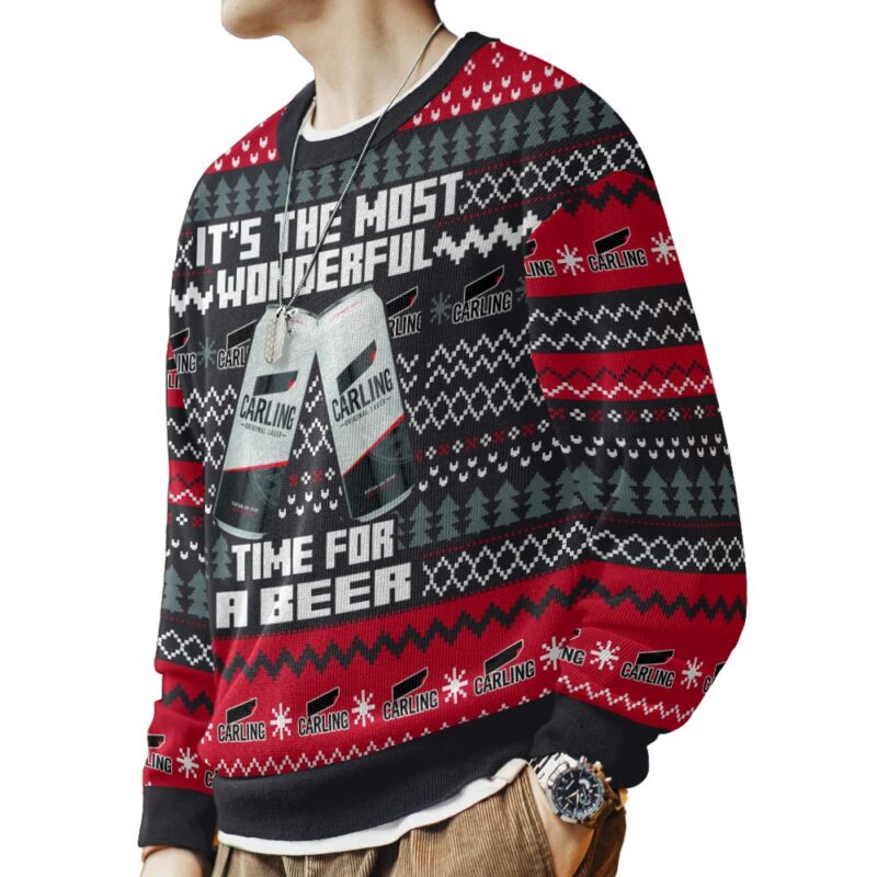 Hooktab Carling UK Beer Ugly Christmas Sweater Hooktab Carling UK Beer Ugly Christmas Sweater