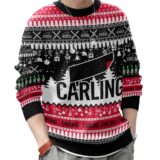 Hooktab Carling United Kingdom Beer Ugly Christmas Sweater