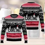Hooktab Carling United Kingdom Beer Ugly Christmas Sweater