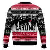 Hooktab Carling United Kingdom Beer Ugly Christmas Sweater
